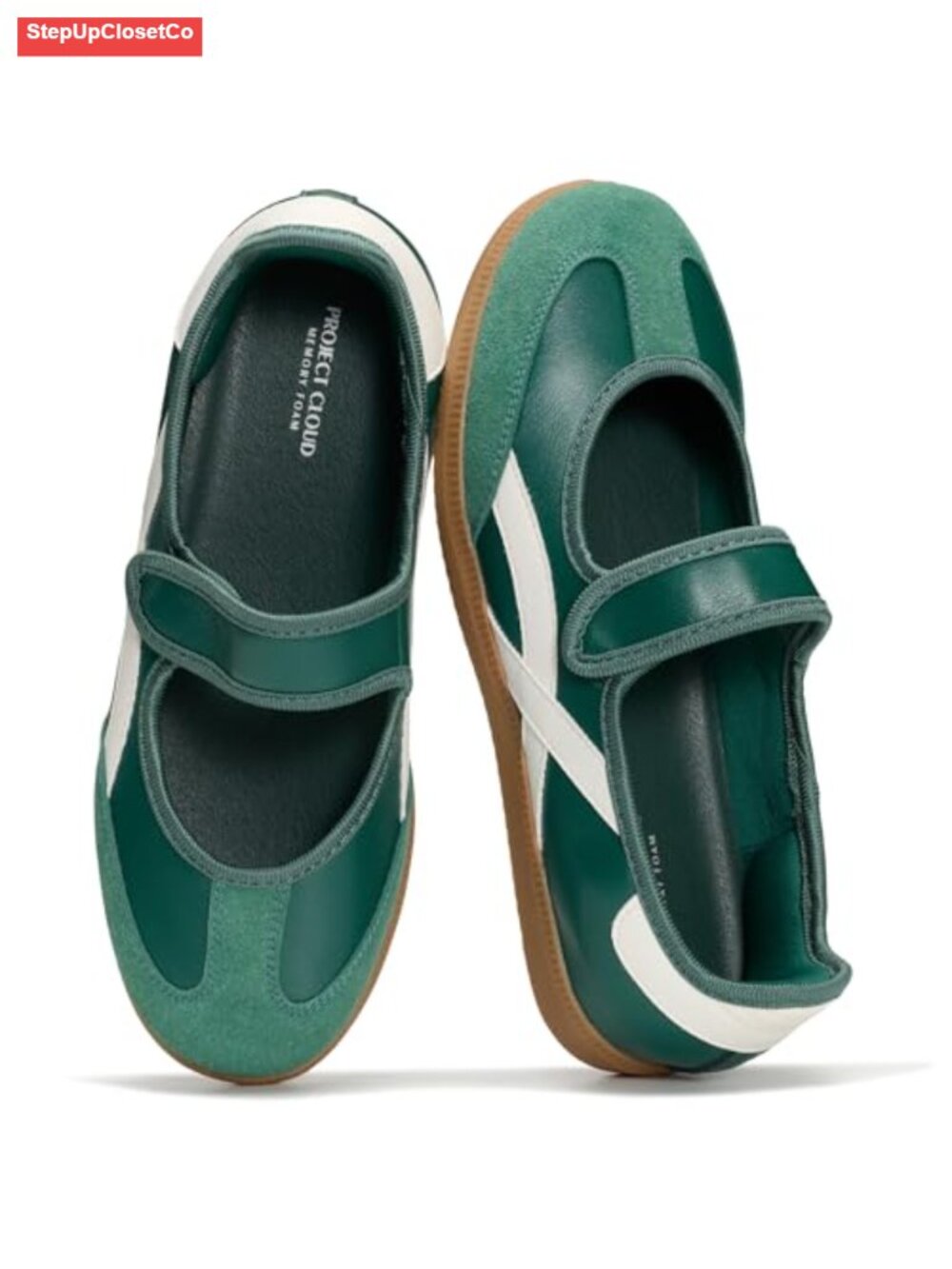 Mary Jane Fashion Sneakers with Memory Foam Insole Lightweight Non-Slip - Picture 1 of 6